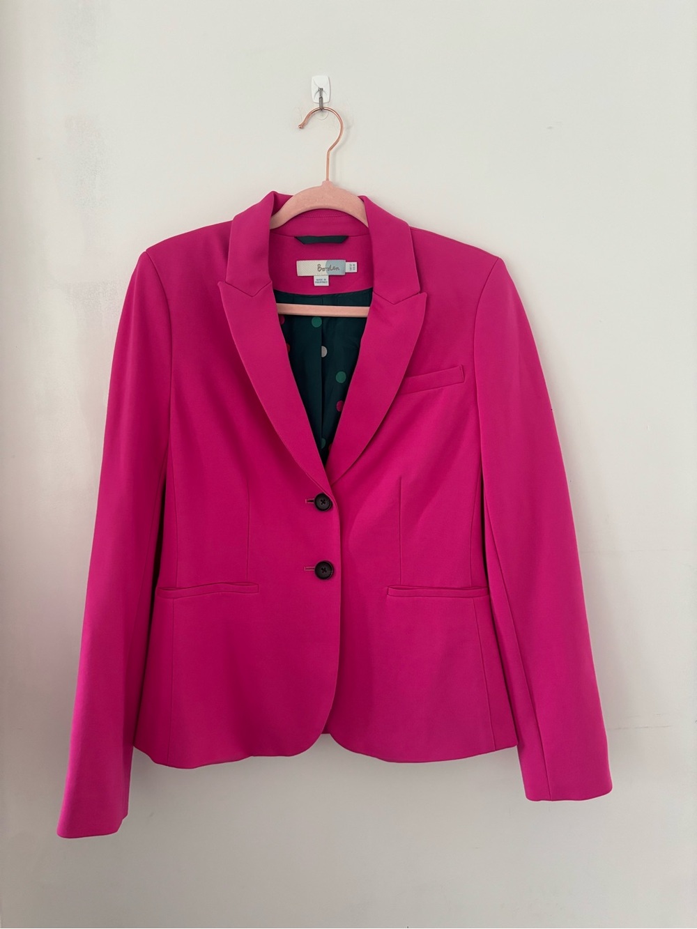 Boden 8 Bright Pink Womens Long Blazer